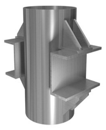 Опора неподвижная лобовая двухупорная усиленная Т6.06 273, Ст. 09Г2С, серия 4.903-10